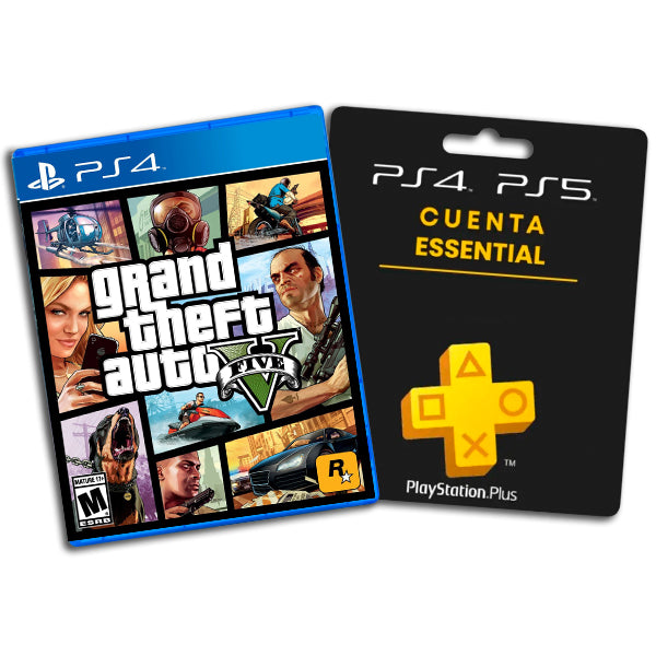 GTA V + PS PLUS ESSENTIAL 12 MESES